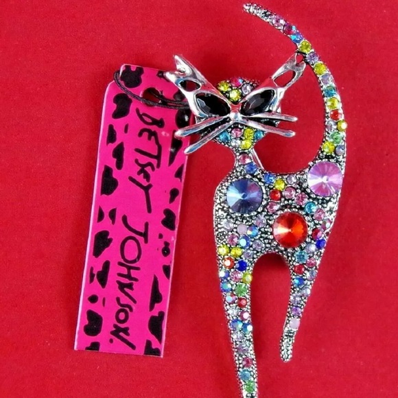 Betsey Johnson Jewelry - Betsey Johnson cat brooch